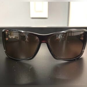 GUCCI Oversized G Logo Shield Sunglasses Brown Gradient